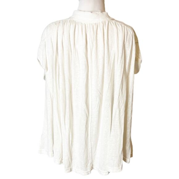 Free people Low Down Henley Top white sz M - Picture 5 of 9